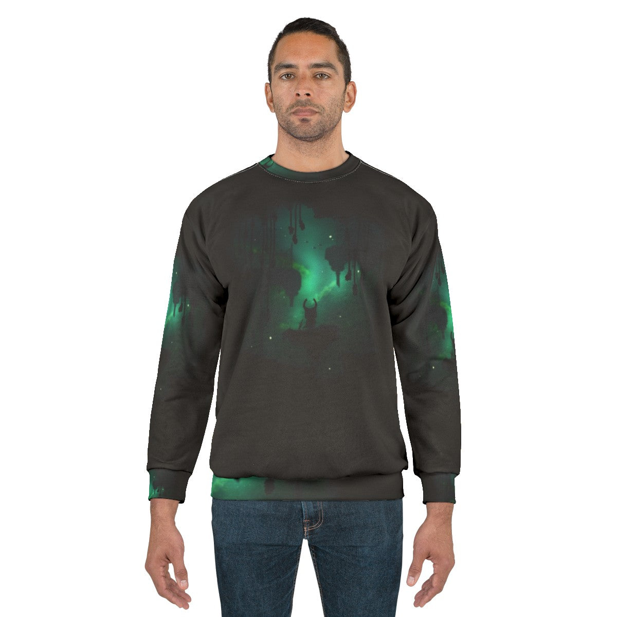 Nature-inspired 'Greenpath' sweatshirt for Hollow Knight fans - men