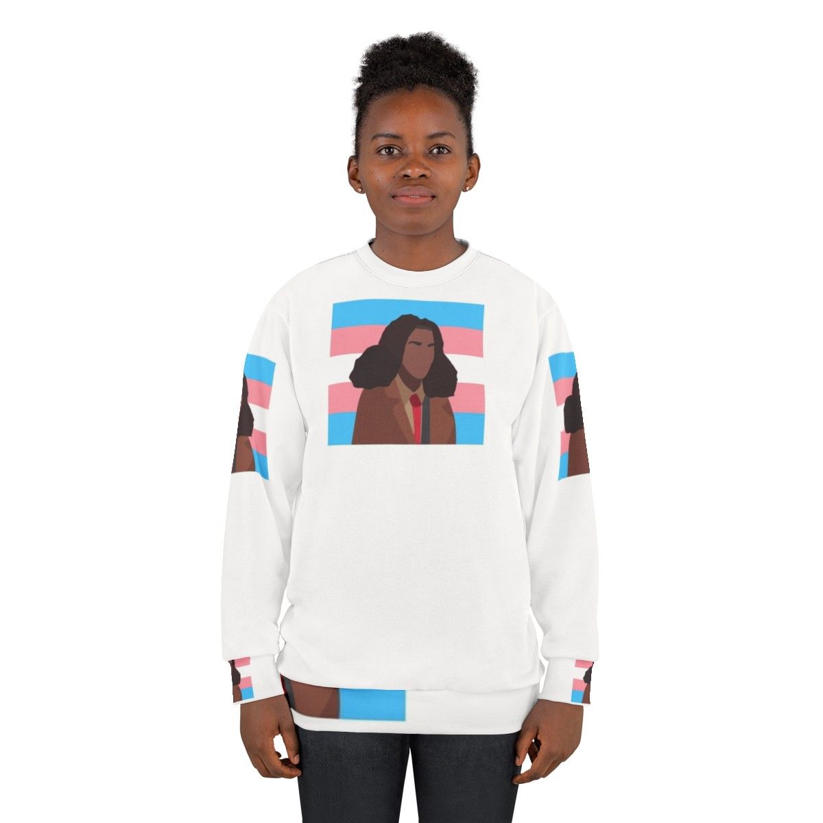 Elle Argent Trans Pride Flag Sweatshirt - women