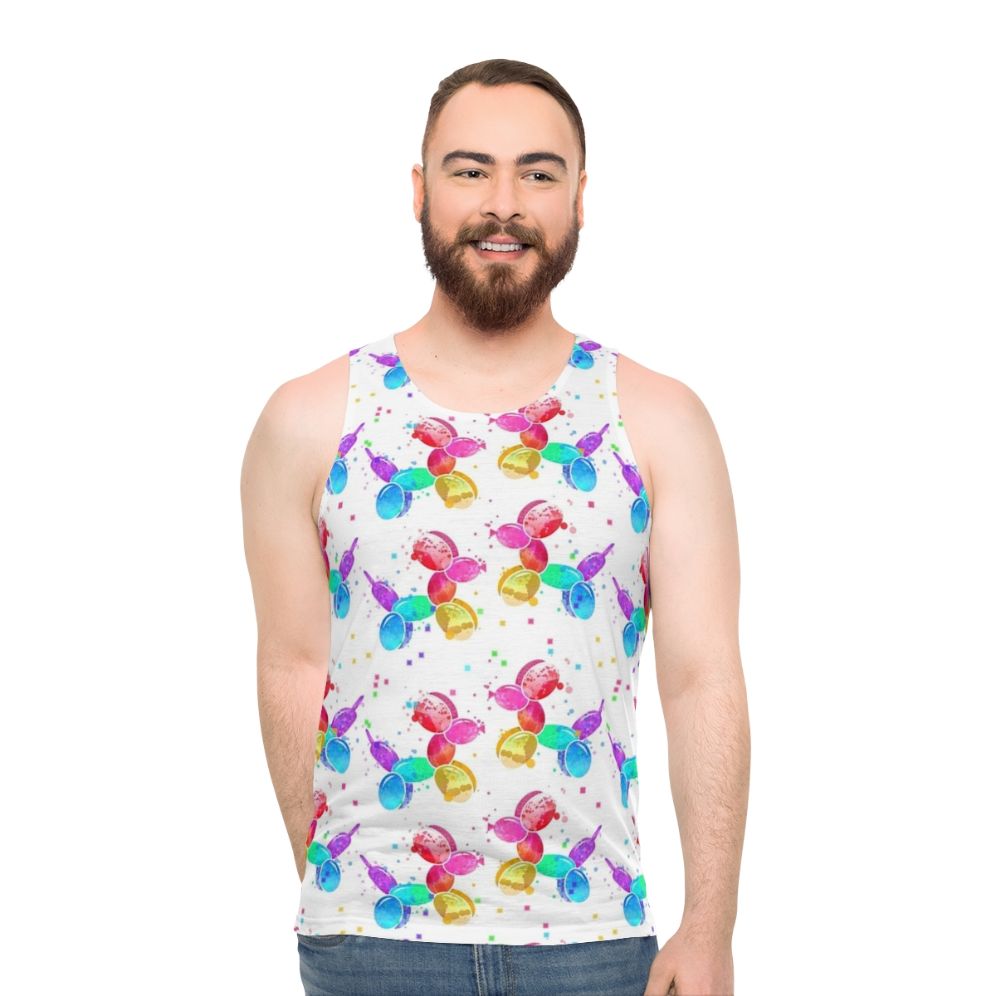 Watercolor Balloon Dogs Unisex Tank Top - men