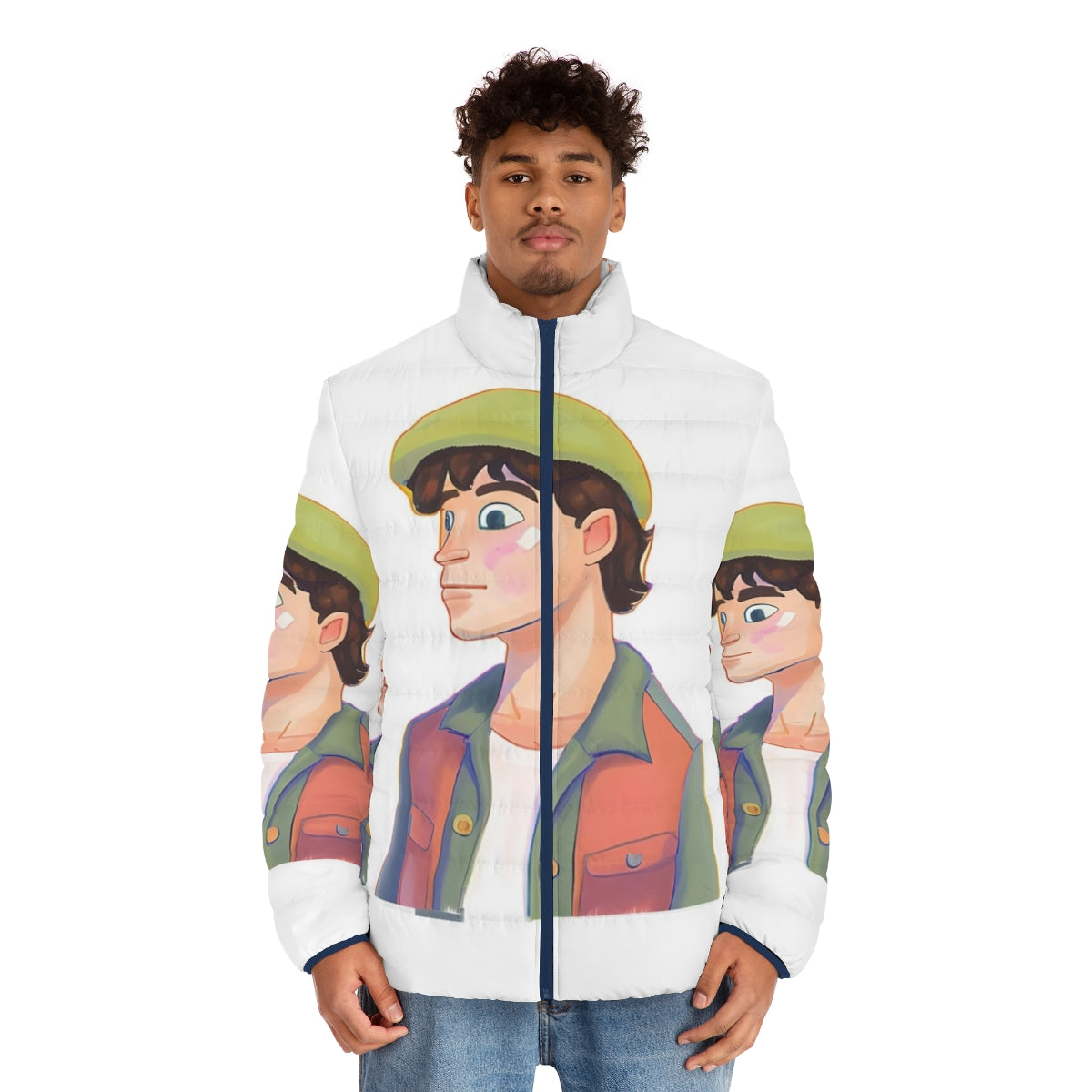 Heartstopper Charlie Spring Puffer Jacket - Officially licensed Netflix merchandise featuring the beloved character from the hit series. - men front