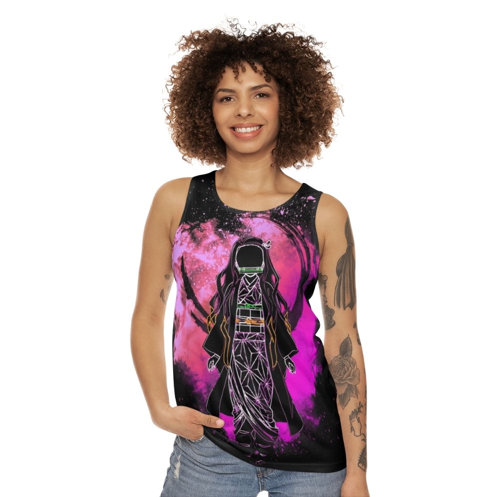 Anime Demon Slayer Unisex Tank Top Featuring Chosen Demon Design - women