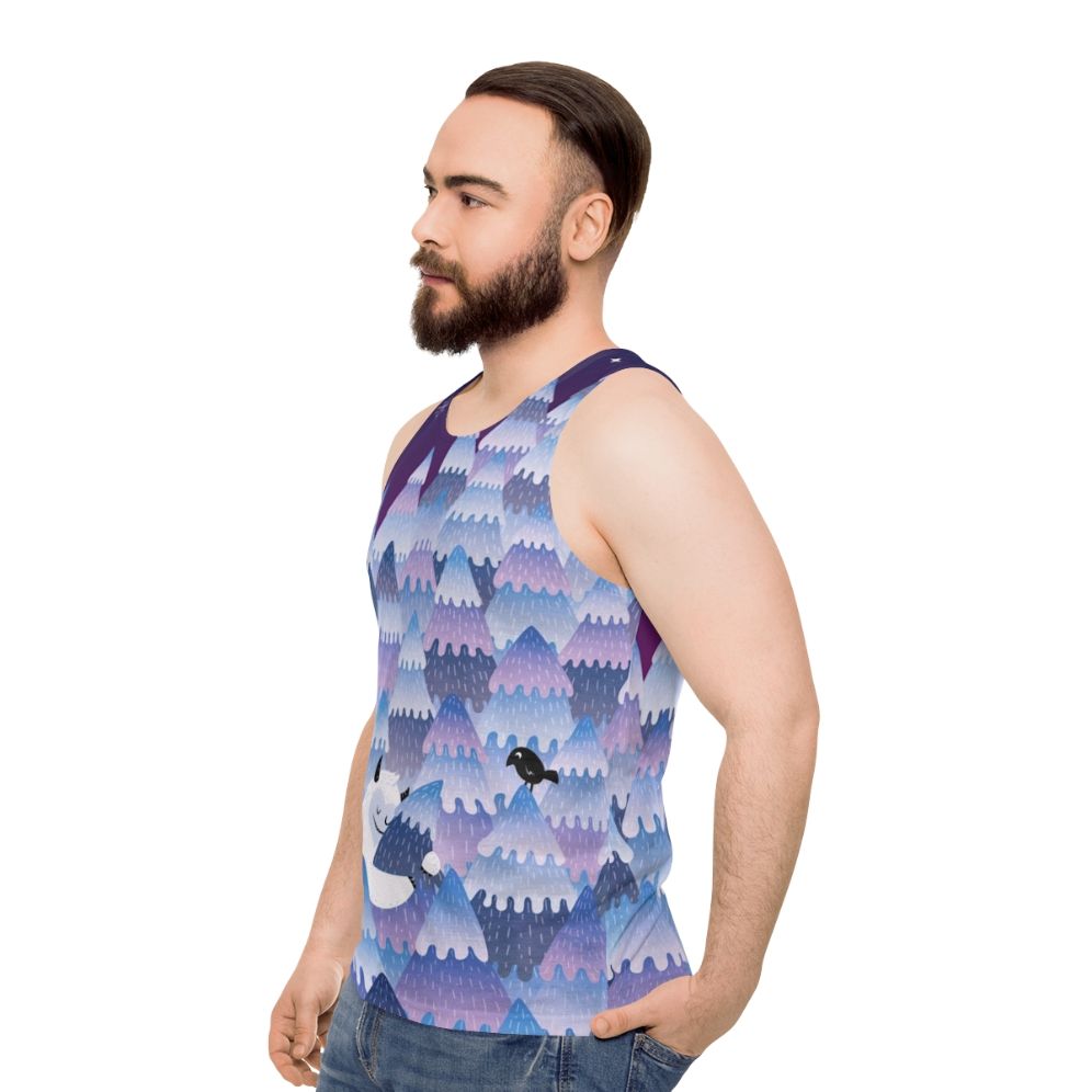 Tree Hugger Monster Unisex Night Tank Top - men side