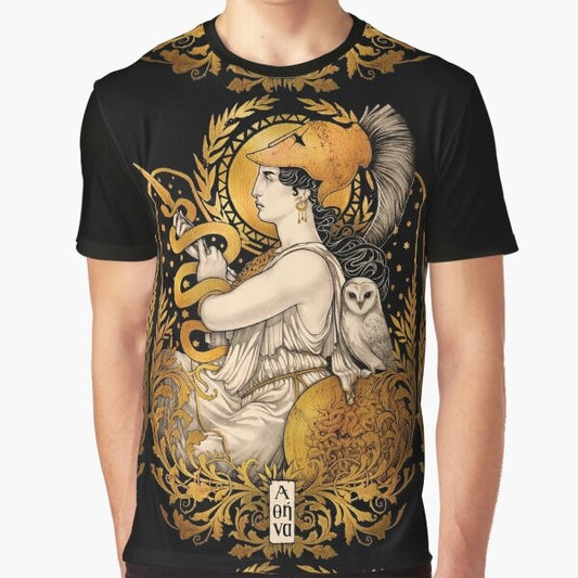 Pallas Athena - Greek Goddess of Wisdom and War - Mythology Graphic T-Shirt