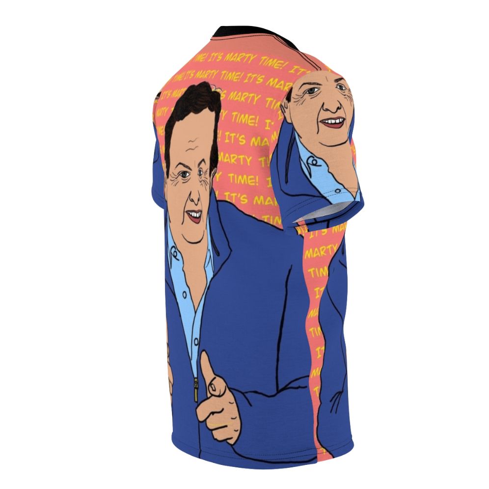 Marty Morrissey themed AOP t-shirt with a fun, colorful design - men right