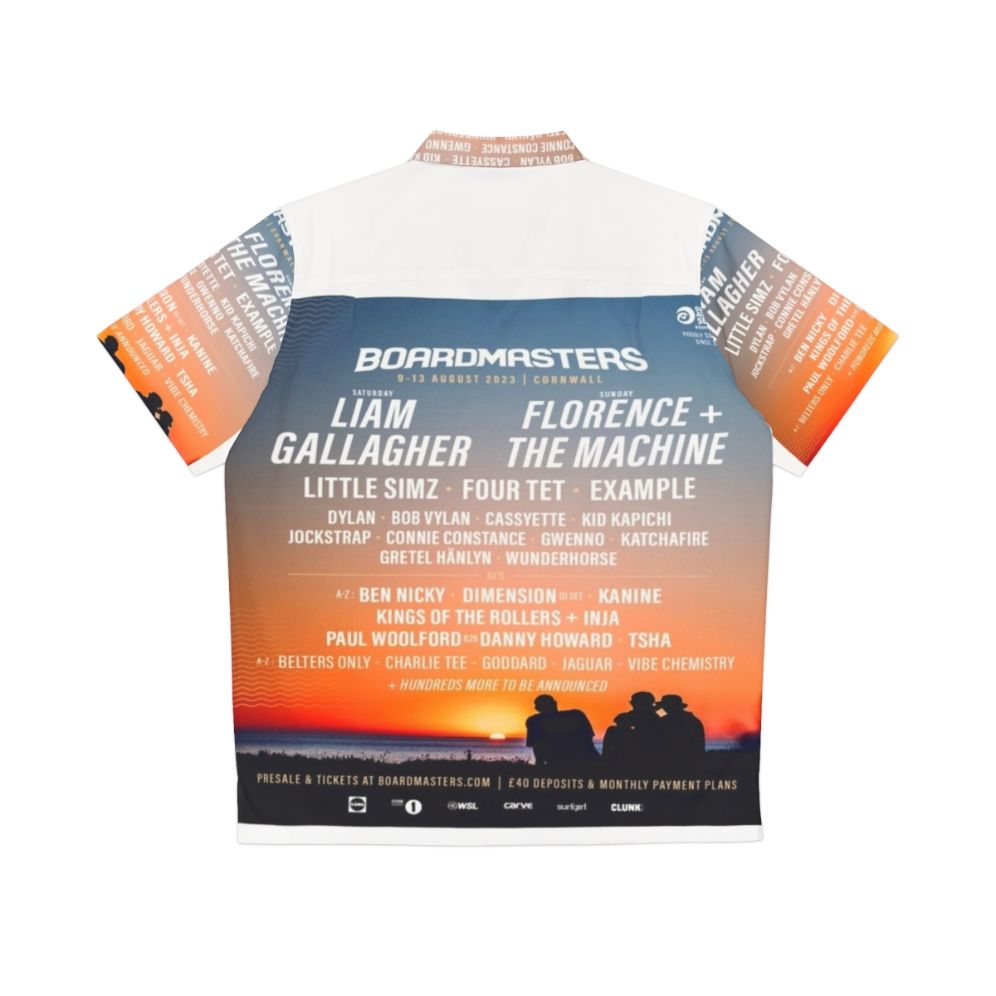 Boardmasters 2023 Hawaiian Shirt featuring surfing and music festival design - Back