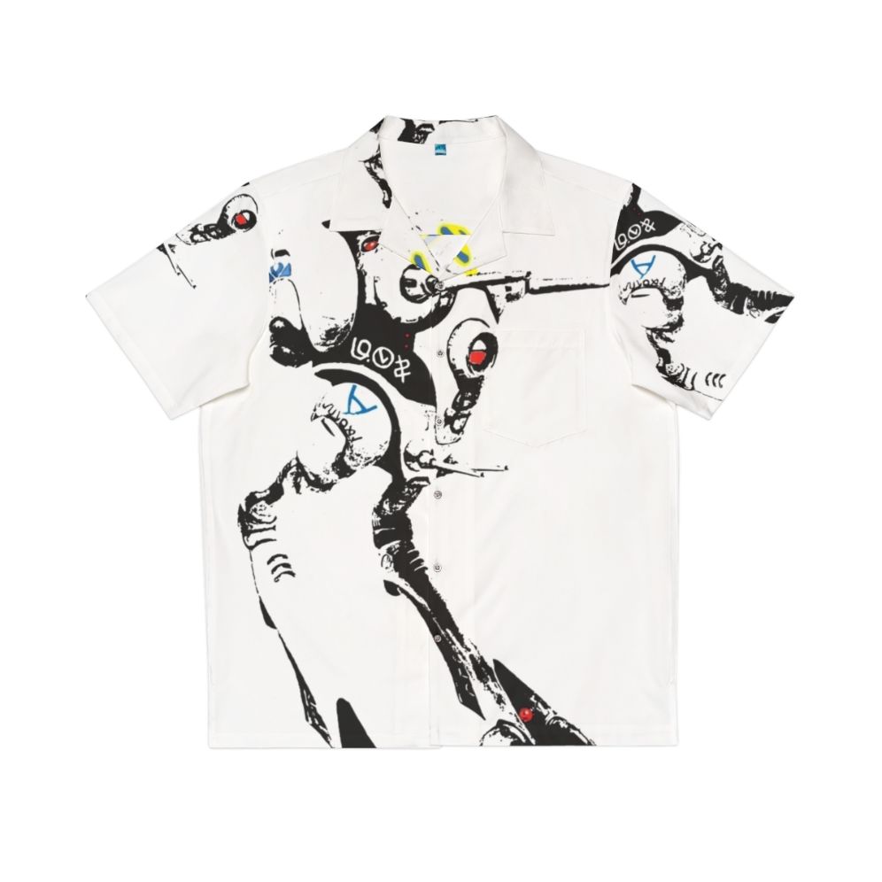 Zentraedi Battle Pod Hawaiian Shirt with Mecha Anime and Robotech Inspired Design