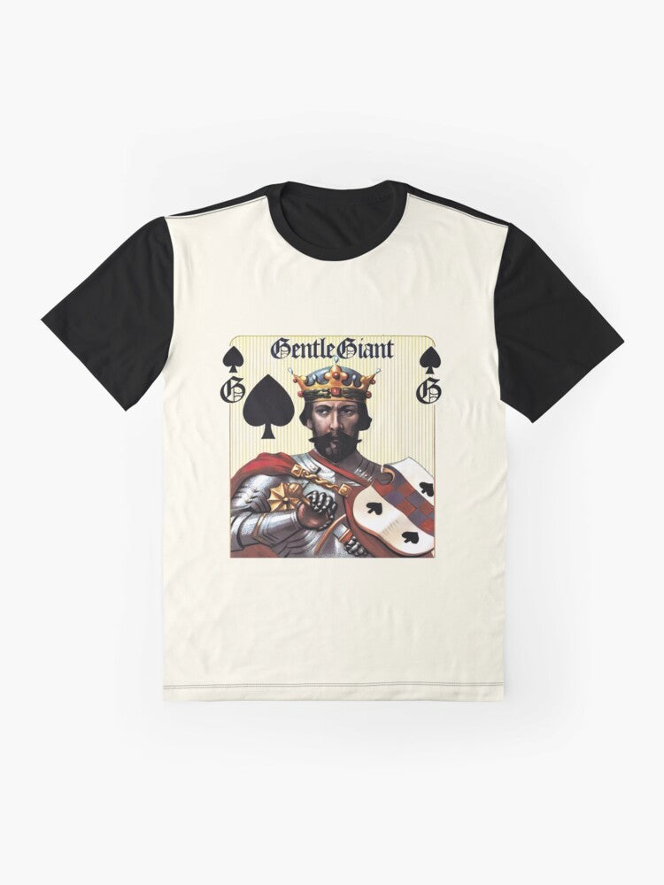 Gentle Giant tribute t-shirt featuring the 'Power and the Glory' design - Flat lay