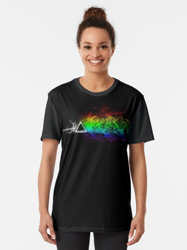 Pink Floyd - The Dark Side Of The Moon Colorful Graphic T-Shirt - Women