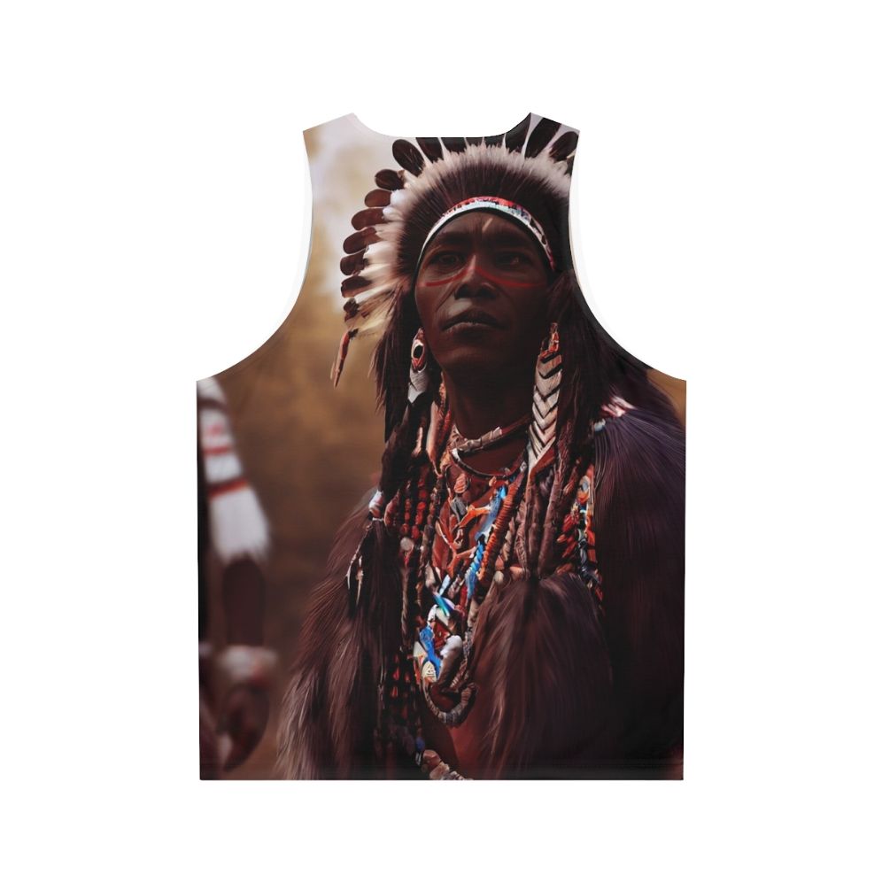 Native American Inspired Unisex Tank Top - Back