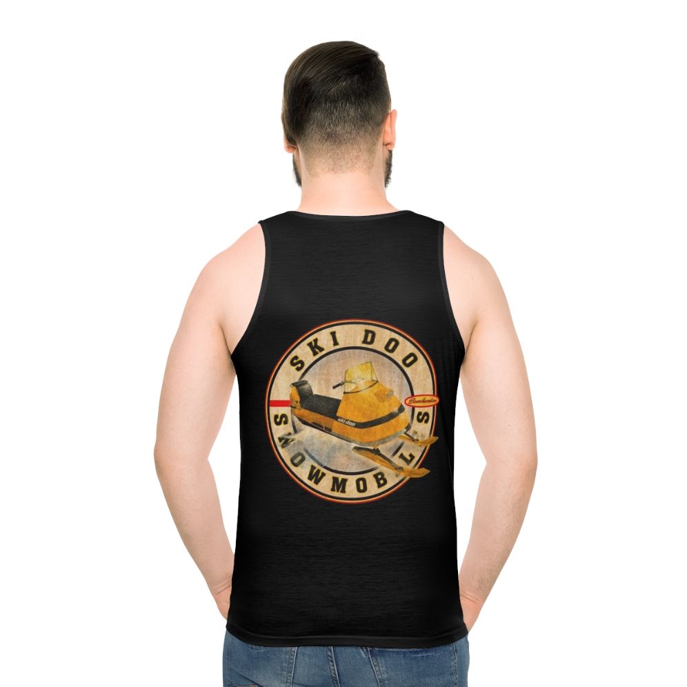 Vintage Ski-Doo Snowmobile Unisex Tank Top - men back