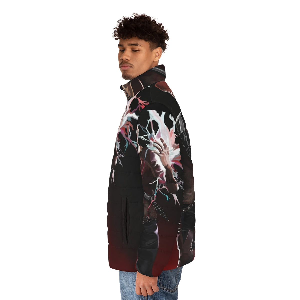 Cole Mcgrath Evil Painting Puffer Jacket - men side left