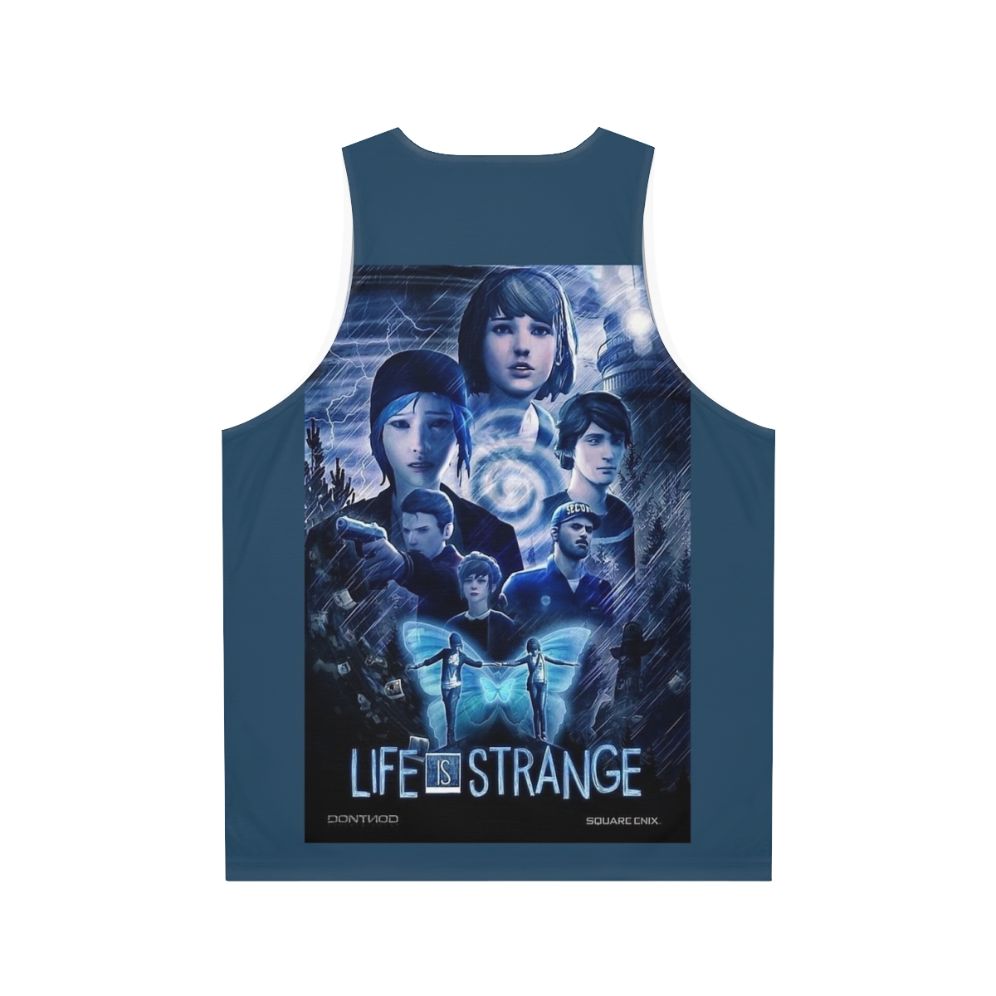 Life Is Strange video game inspired unisex tank top with movie poster design - Back