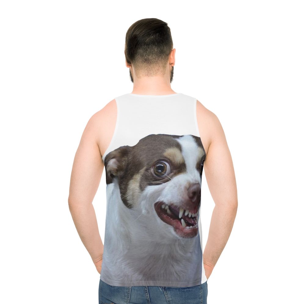 Mr Bubz Unisex Chihuahua Design Tank Top - men back