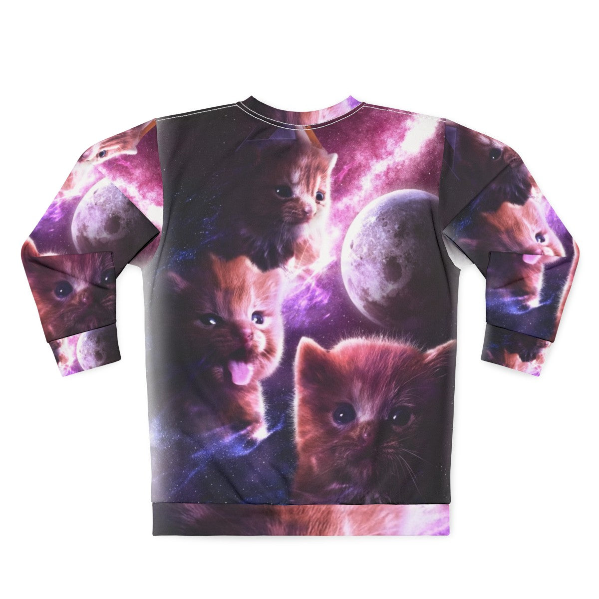 Delinquent Moon Cat & Kitten Sweatshirt - Back