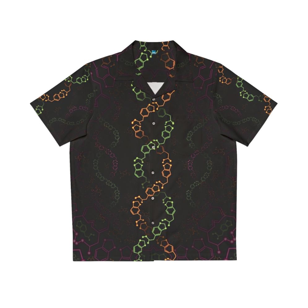 Psychedelic Hawaiian Shirt featuring molecular art and visionary design