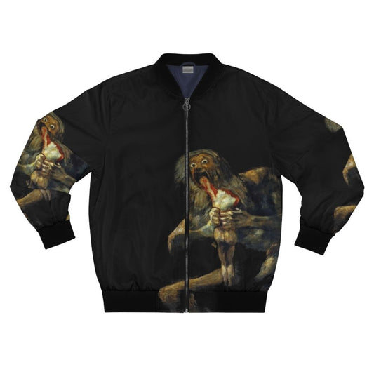 Saturn Devouring His Son Bomber Jacket featuring the famous painting by Francisco Goya