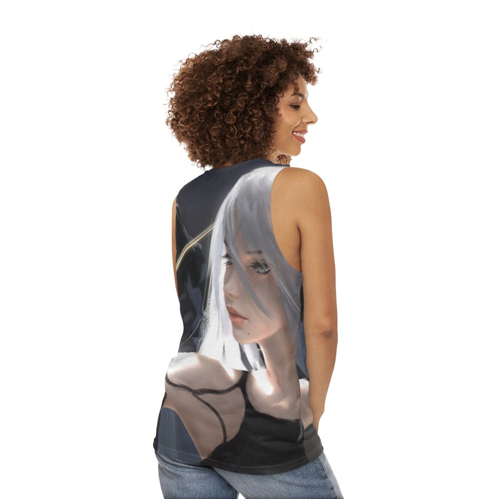 Unisex gaming tank top - women back