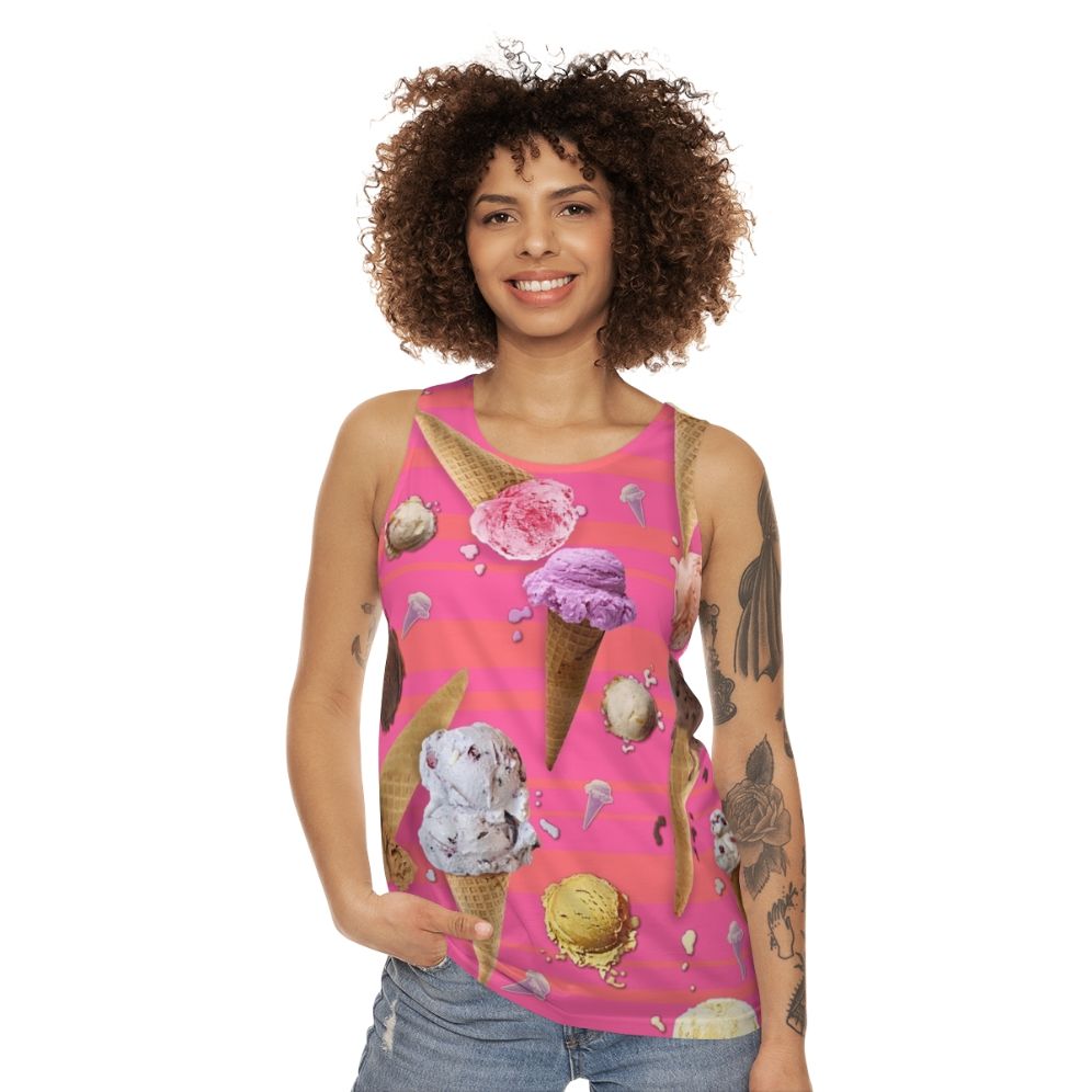 Unisex ice cream tank top - women