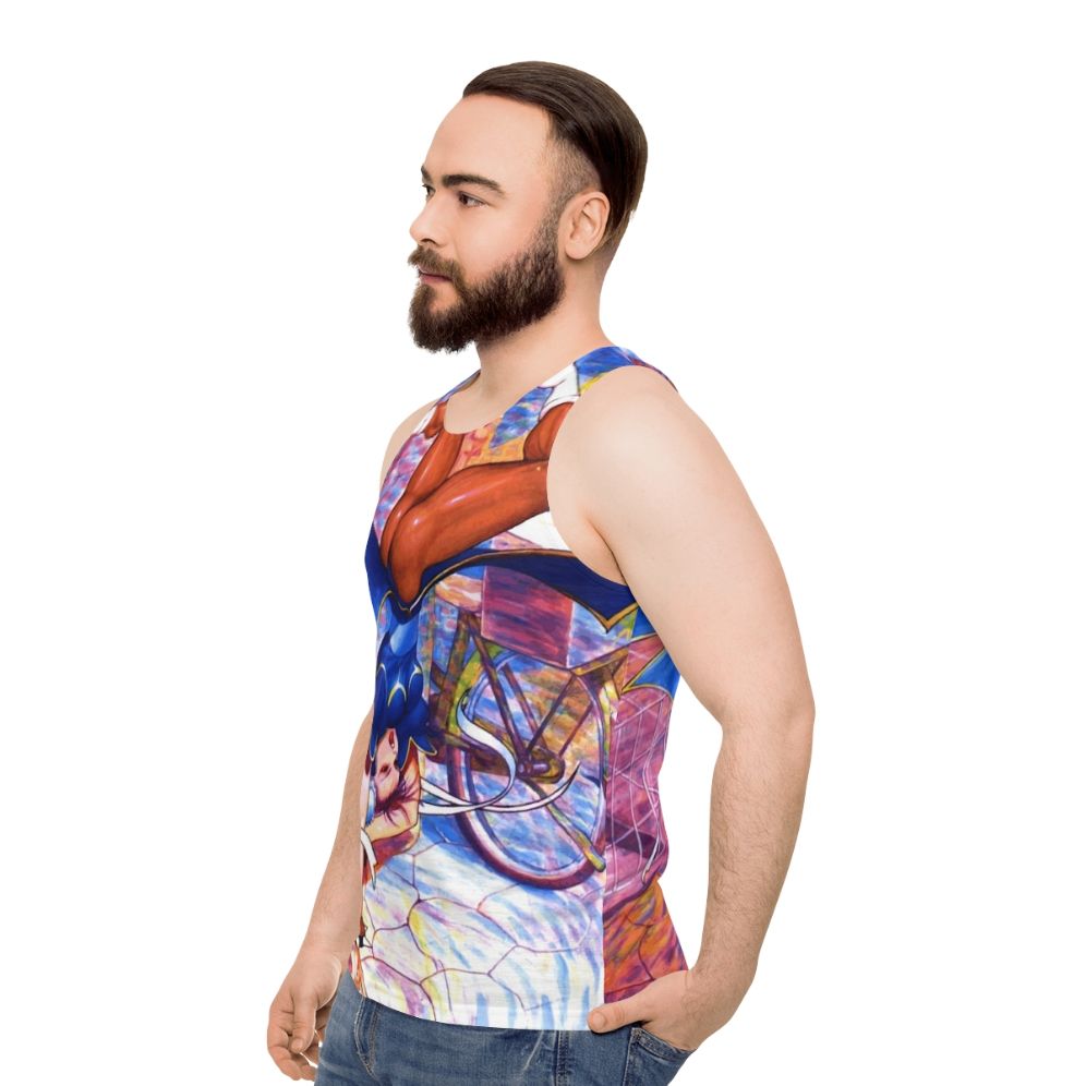 Chun Li Inspired Unisex Tank Top - men side