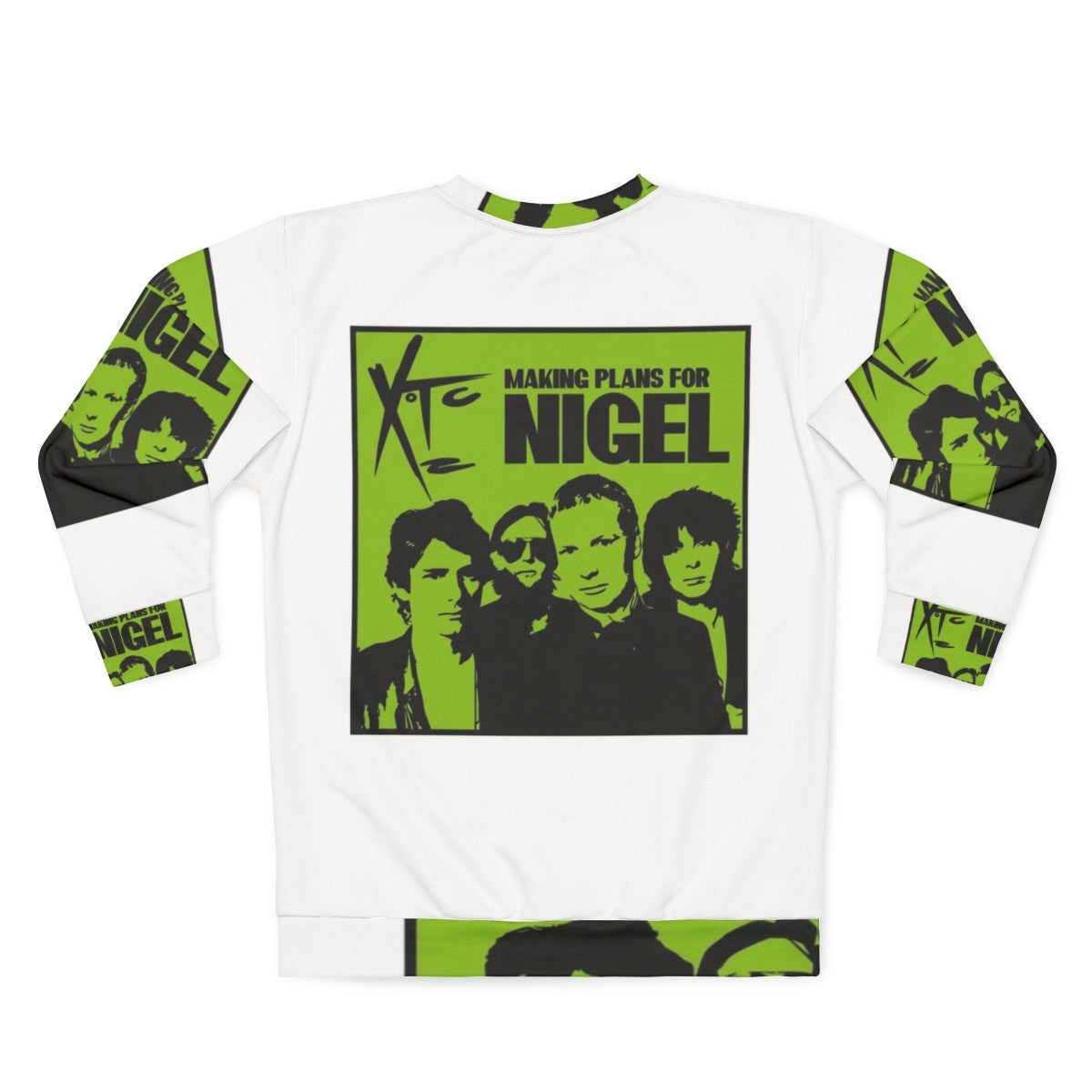 XTC "Making Plans for Nigel" 70s New Wave Music Sweatshirt - Back