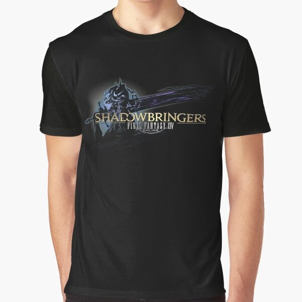 Final Fantasy XIV Shadowbringers Logo Graphic T-Shirt