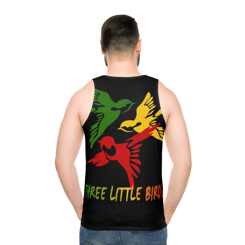 Three Little Birds Unisex Tank Top - men back