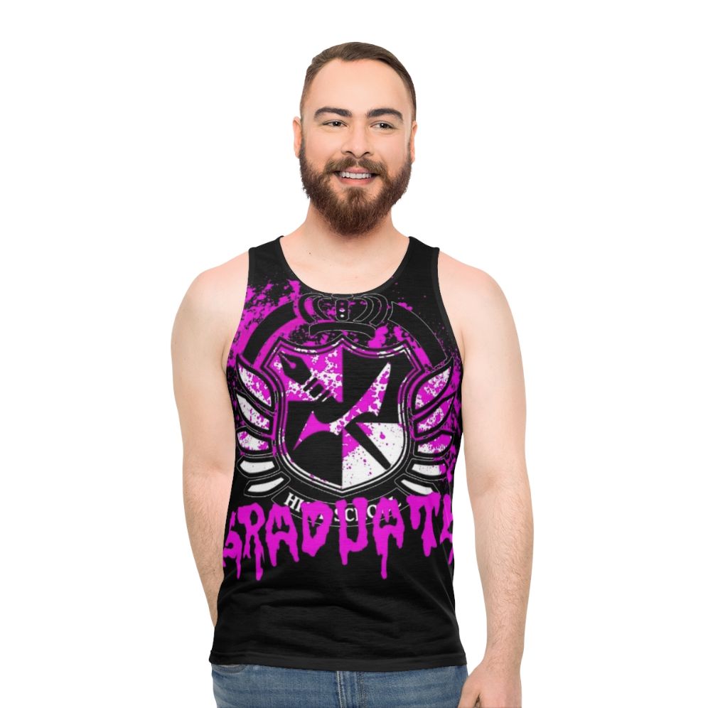 Danganronpa Unisex Tank Top with Graduate of Hope's Peak Academy Design - men