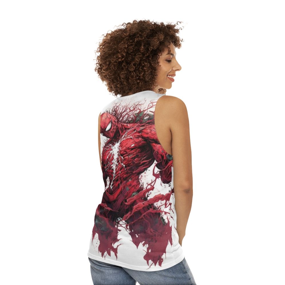 Carnage unisex artist tank top with graphic design - women back