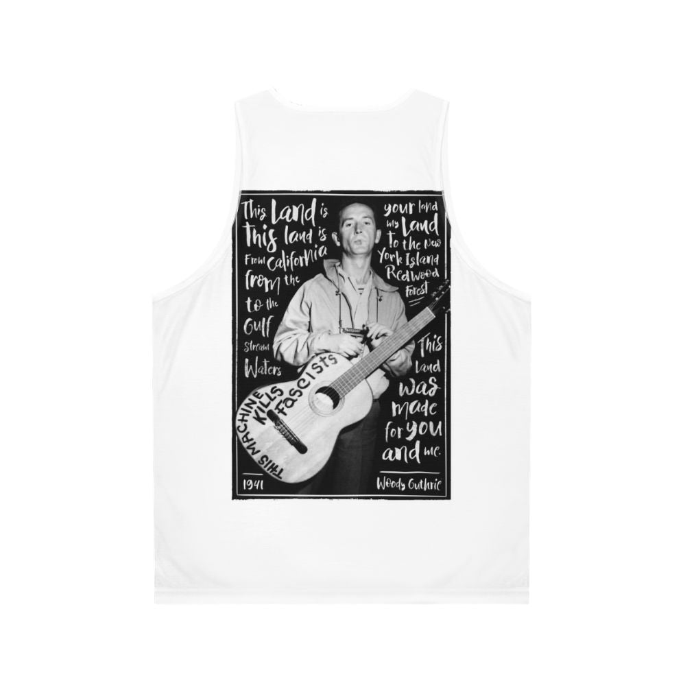 Unisex Woody Guthrie 'This Land Is Your Land' Tank Top - Back