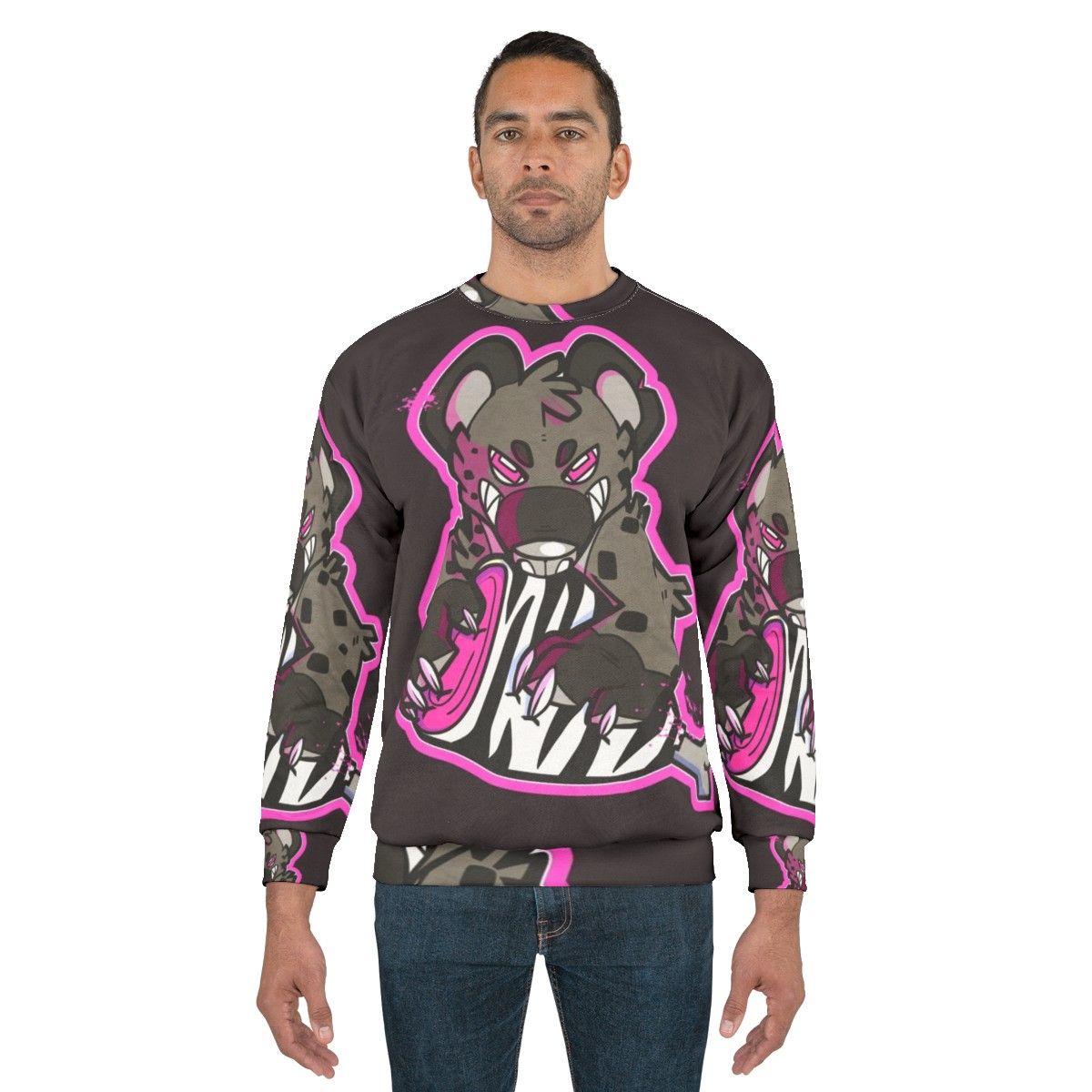 Hyena Themed Furry Sweatshirt - men