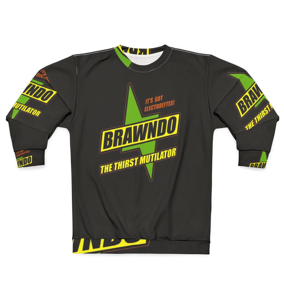 Brawndo Sweatshirt featuring the iconic Idiocracy comedy movie logo