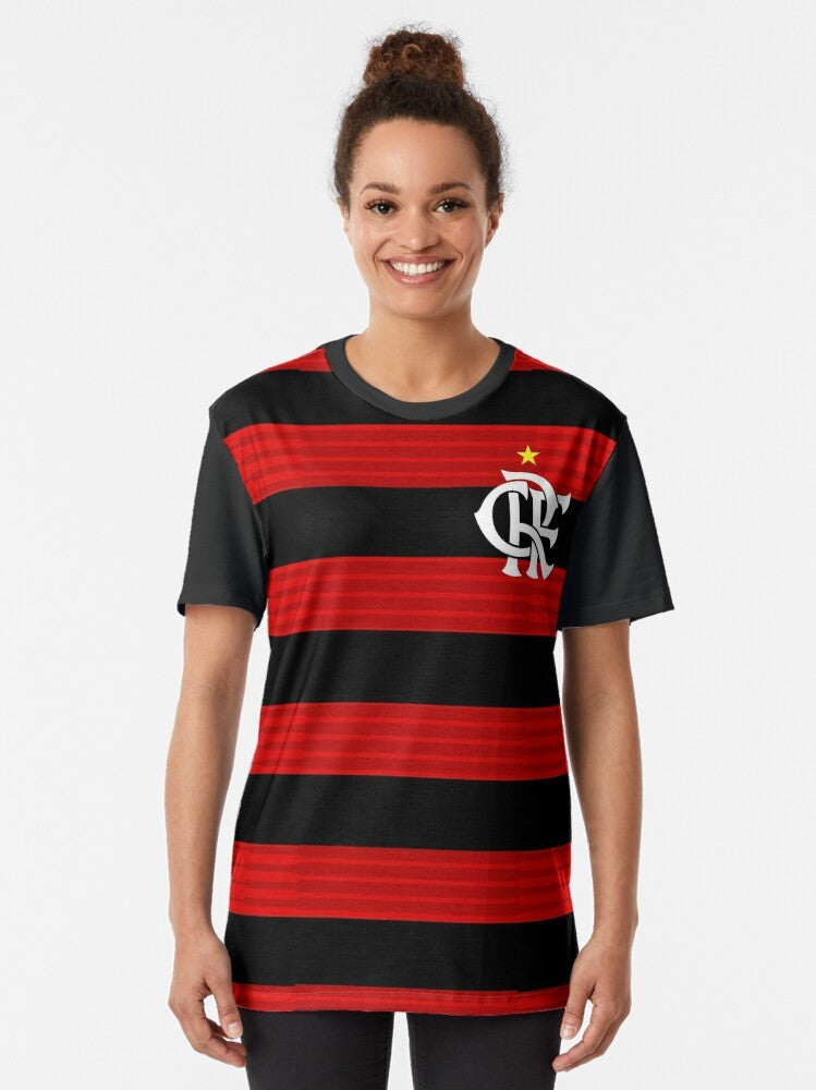 Flamengo Brazil Soccer Graphic T-Shirt - Women