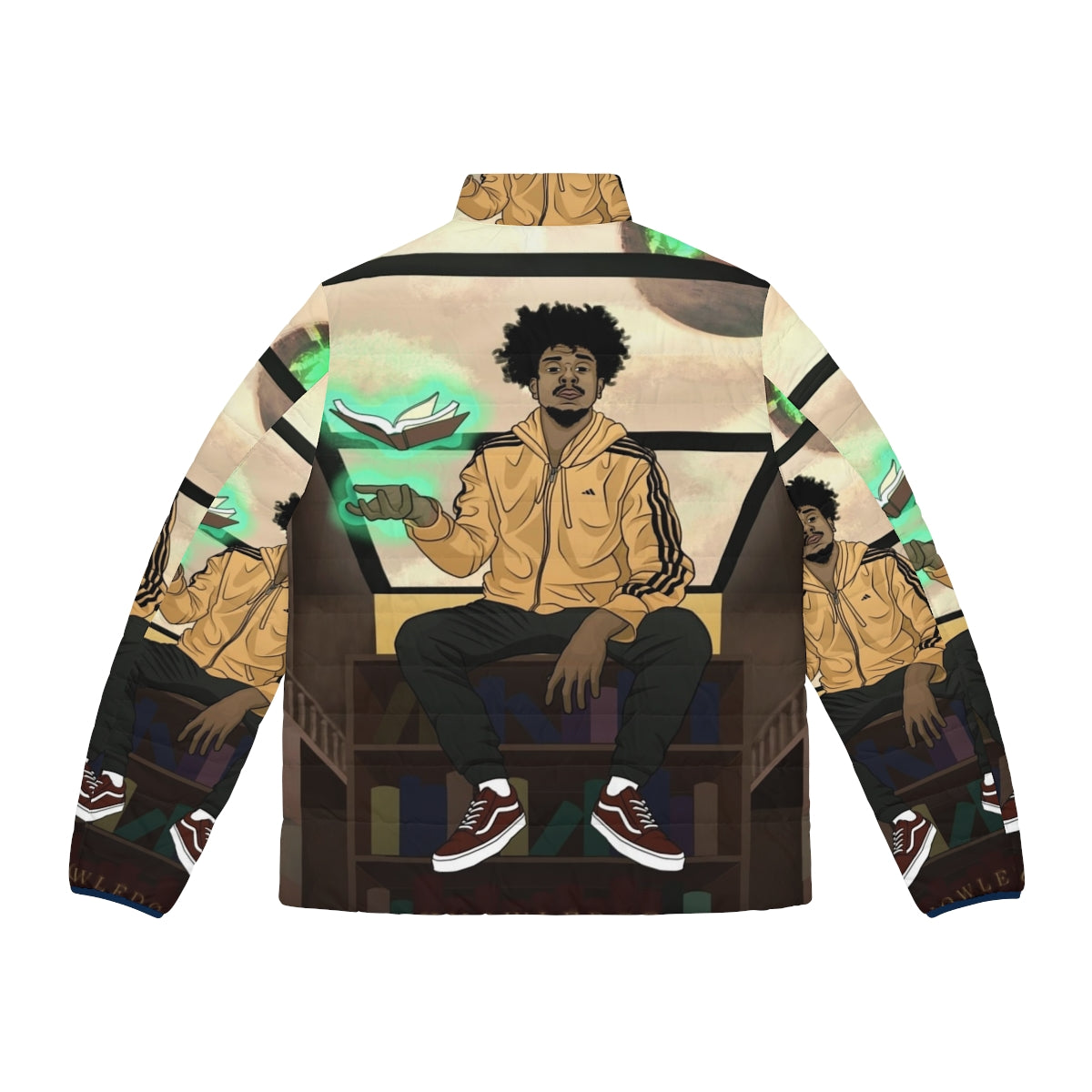 KAAN Library Puffer Jacket - Fantasy music and hip hop inspired outerwear - Back