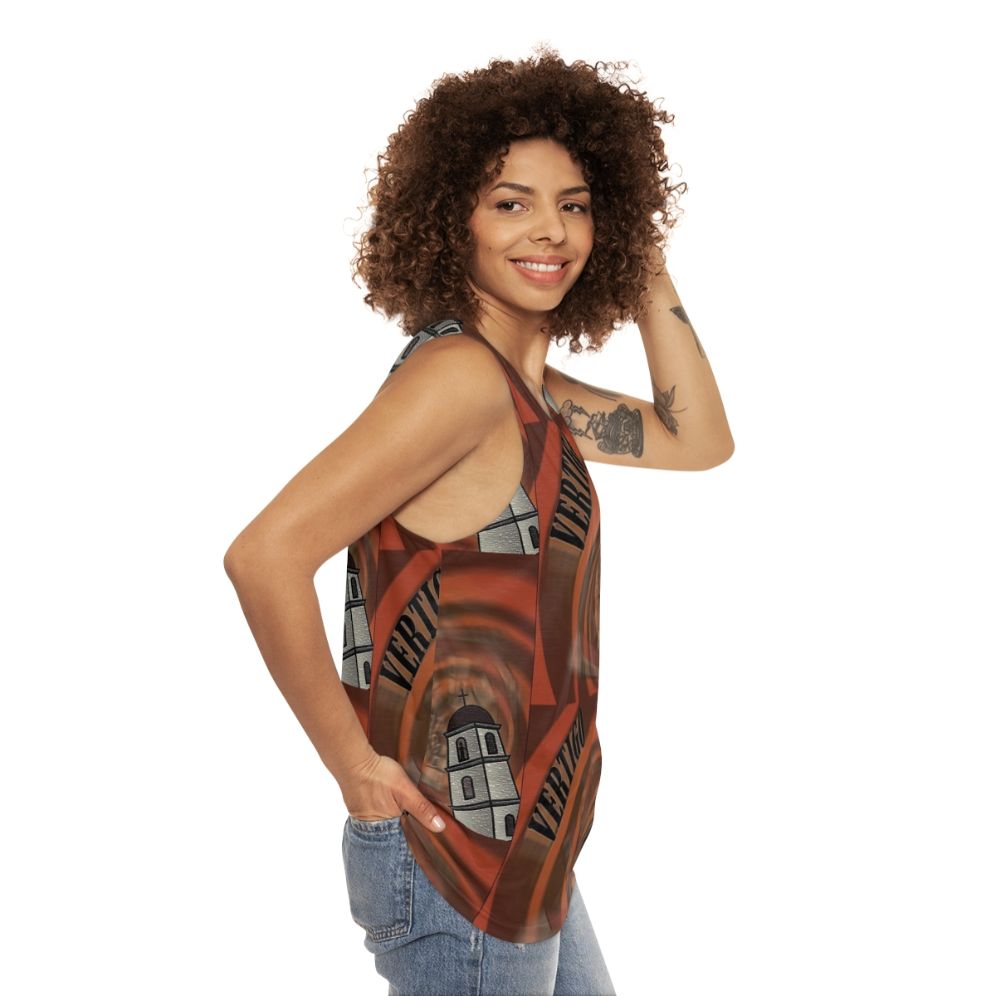 Alfred Hitchcock's Vertigo Unisex Movie Tank Top - women side