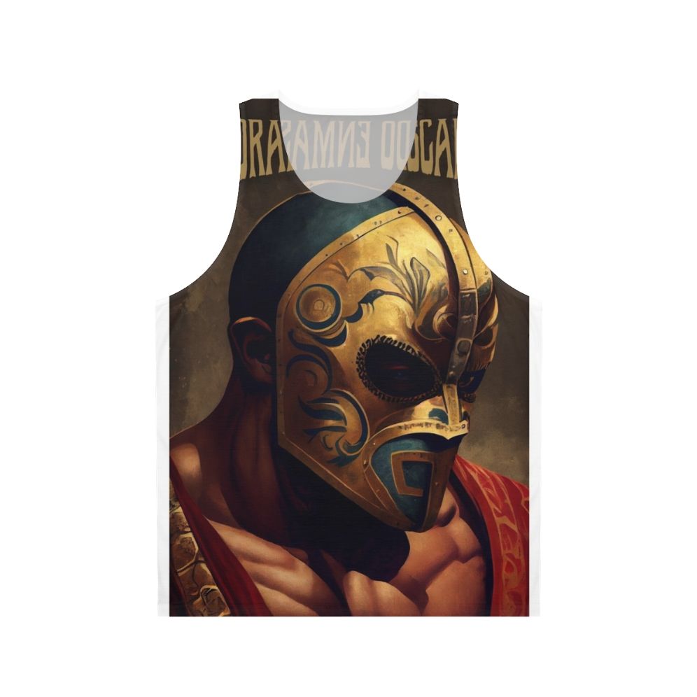 Unisex wrestling tank top with the Masked Dorado design