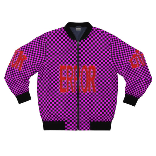 "Error Glitch Bomber Jacket - Featuring a video game inspired digital error texture design"