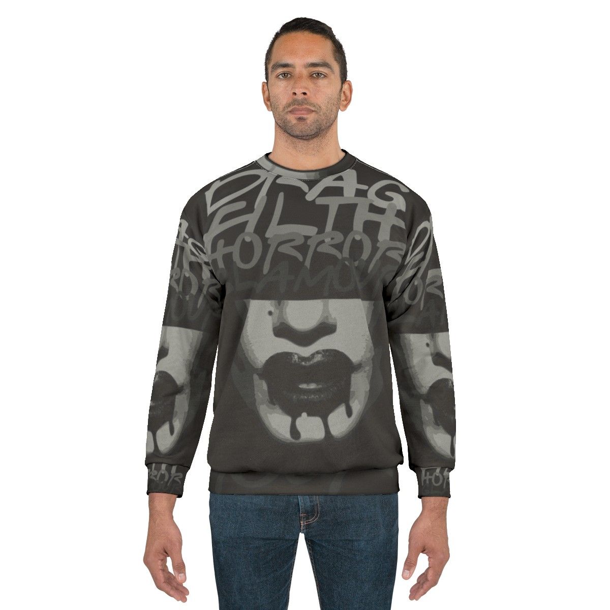 Drag Filth Horror Glamour Sweatshirt with Boulet Brothers Dragula Inspired Design - men