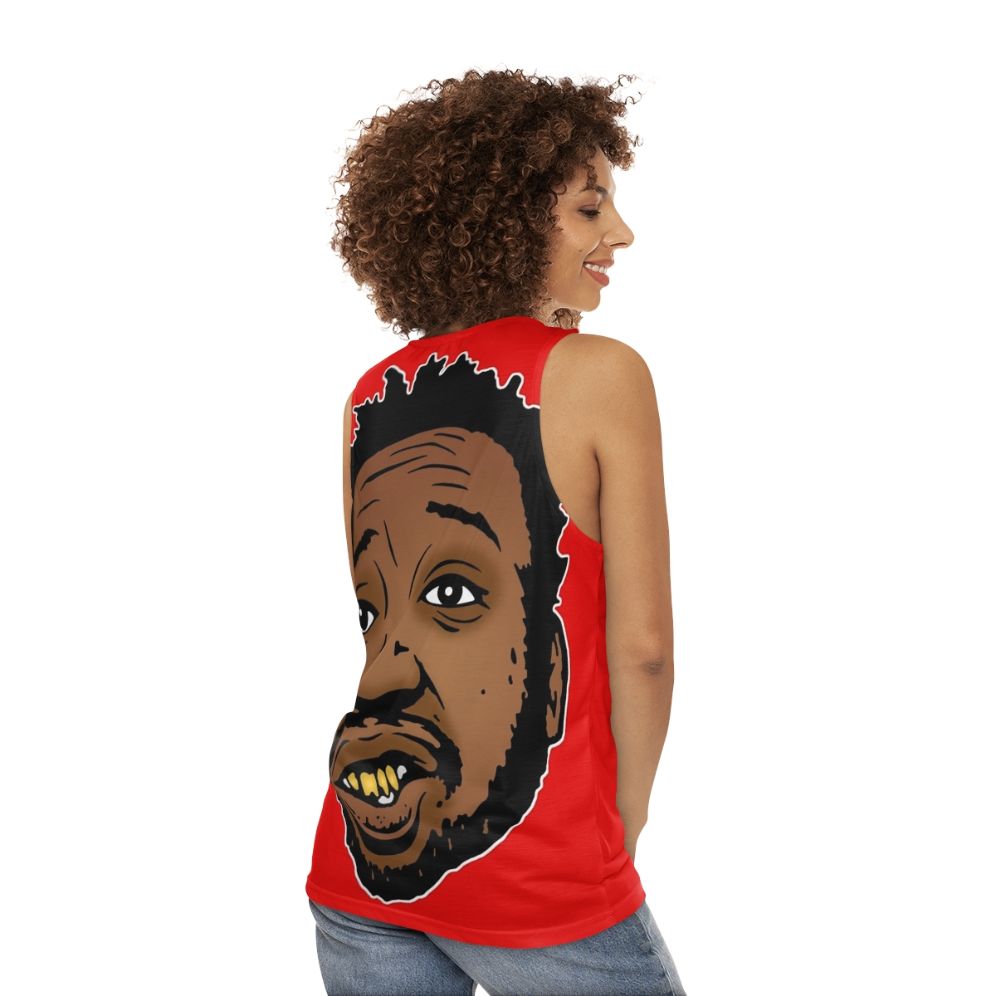 Retro unisex tank top with hip hop inspired design - women back