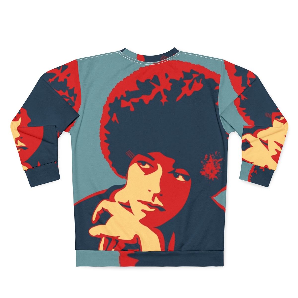 Angela Davis Sweatshirt featuring revolutionary activist imagery - Back