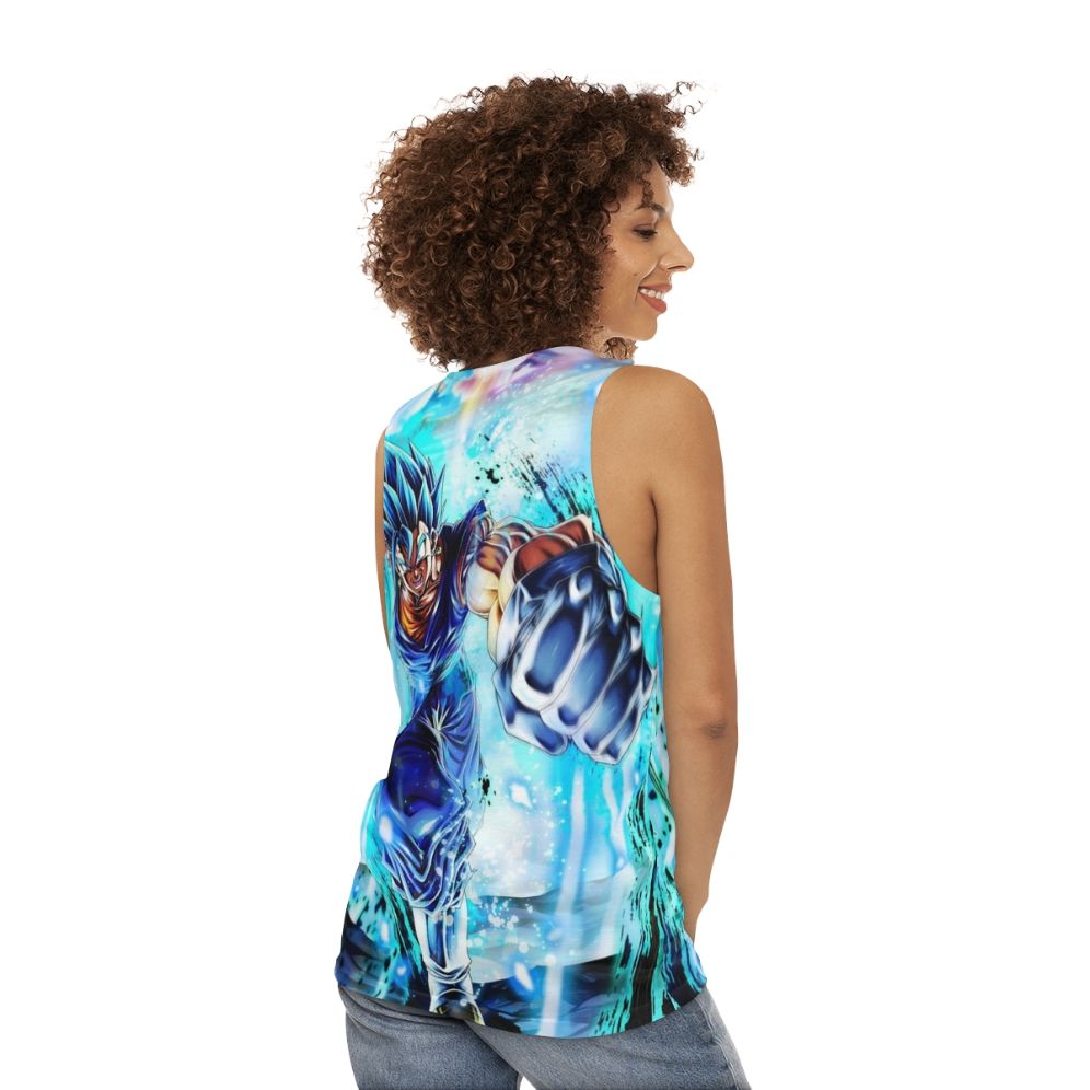 Vegito Blue Dragon Ball Super Anime Tank Top - women back