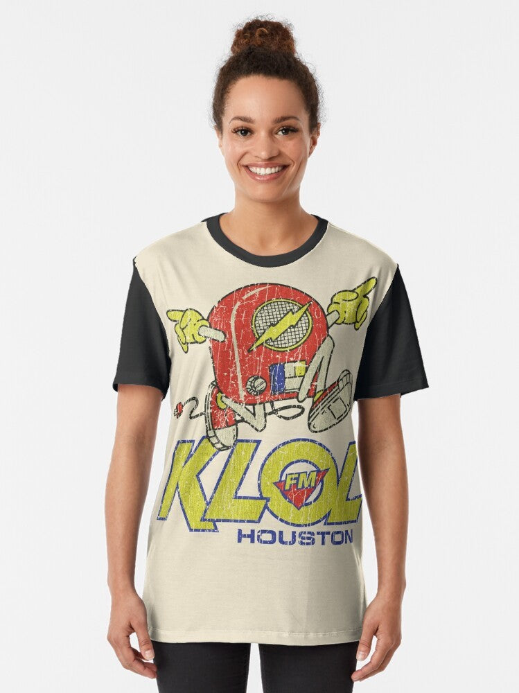 Vintage 1970s KLOL FM Houston Classic Rock Graphic T-Shirt - Women