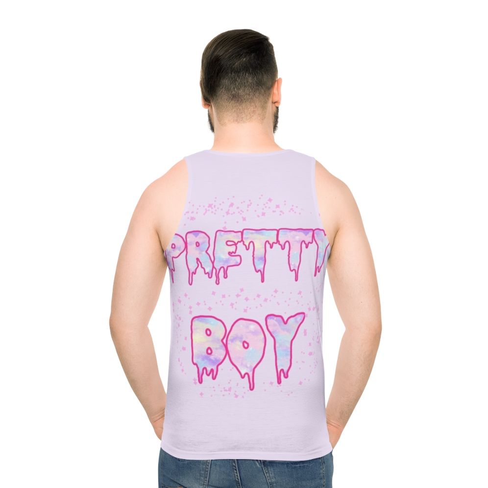 Unisex 'Pretty Boy' gender neutral tank top for the LGBTQ+ community - men back