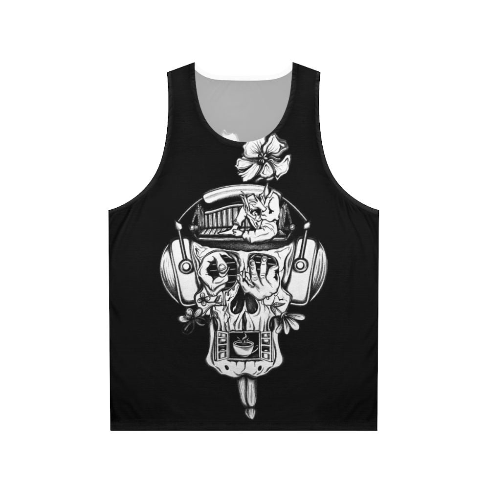 Unisex tank top featuring surrealist "Music of the Mind" design