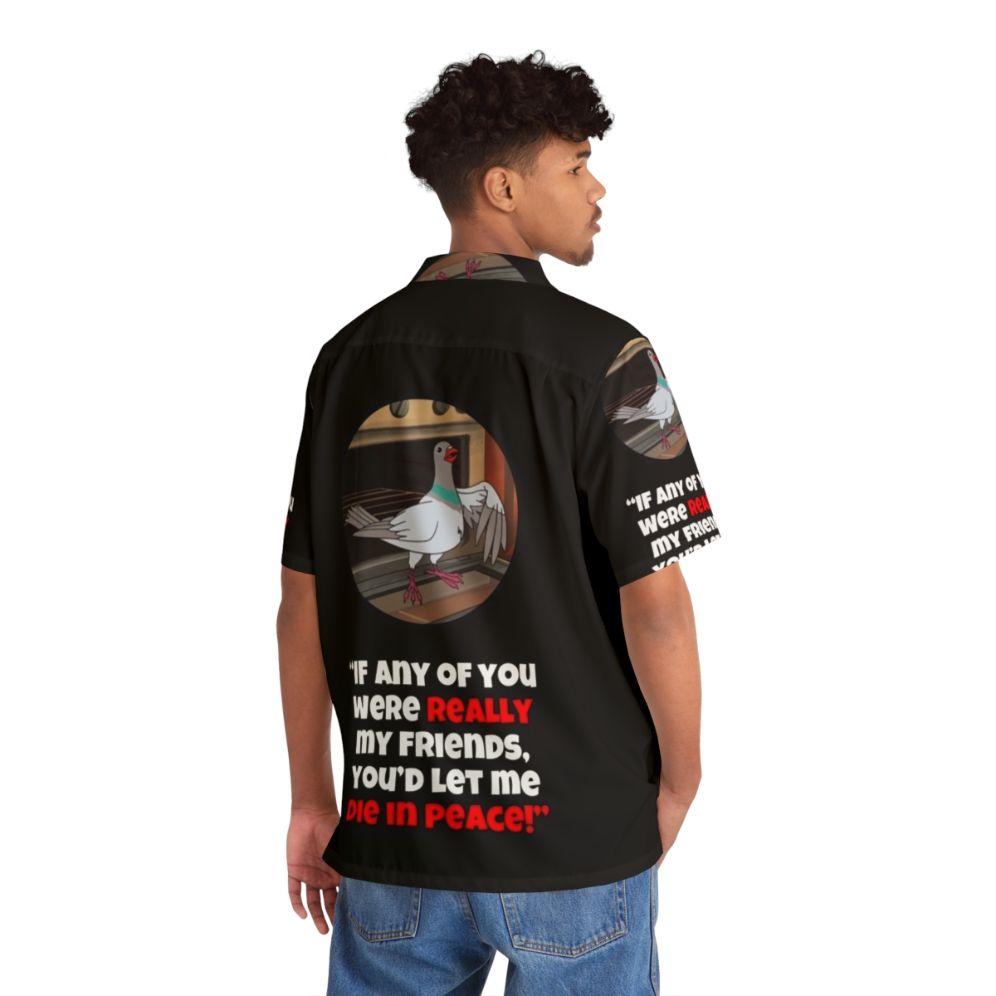 Sarcastic Hawaiian shirt with "Let Me Die in Peace" design - People Back