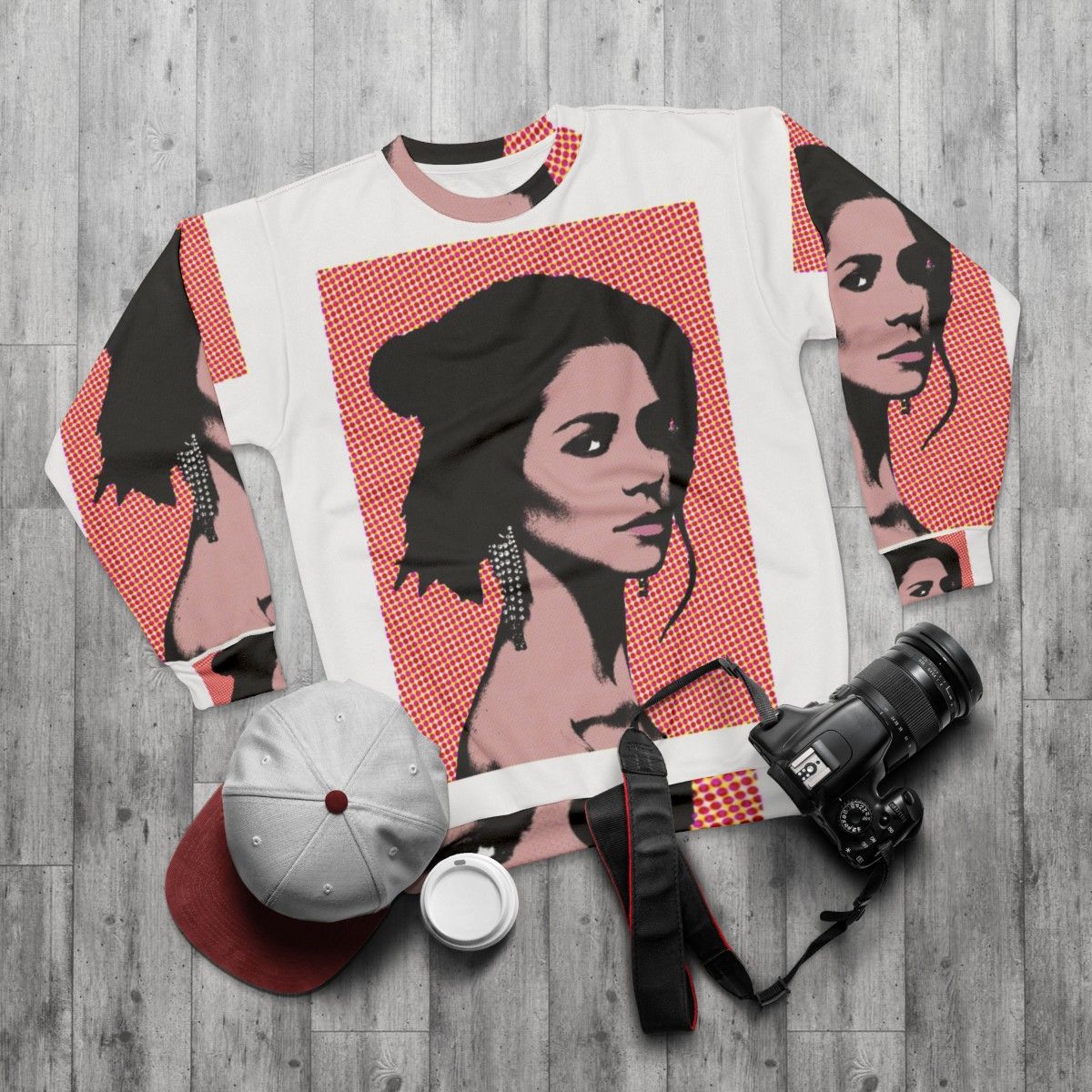 Marina Pop Art Sweatshirt - Electra Heart Music Merch - flat lay