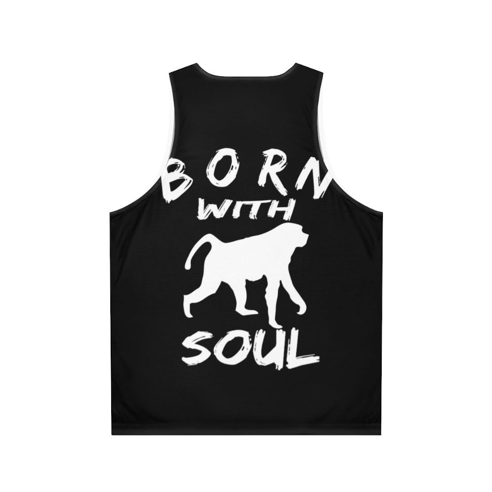 Unisex Graphic Monkey Soul Tank Top - Back