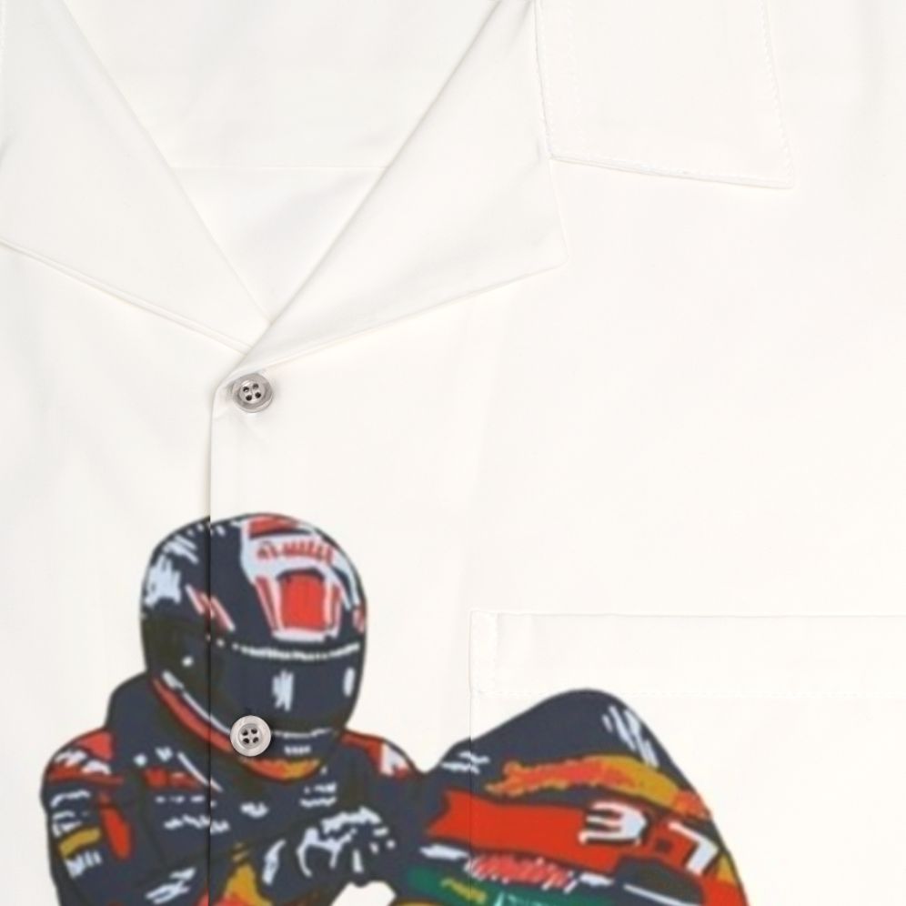 Pedro Acosta MotoGP Inspired Hawaiian Tropical Shirt - Detail