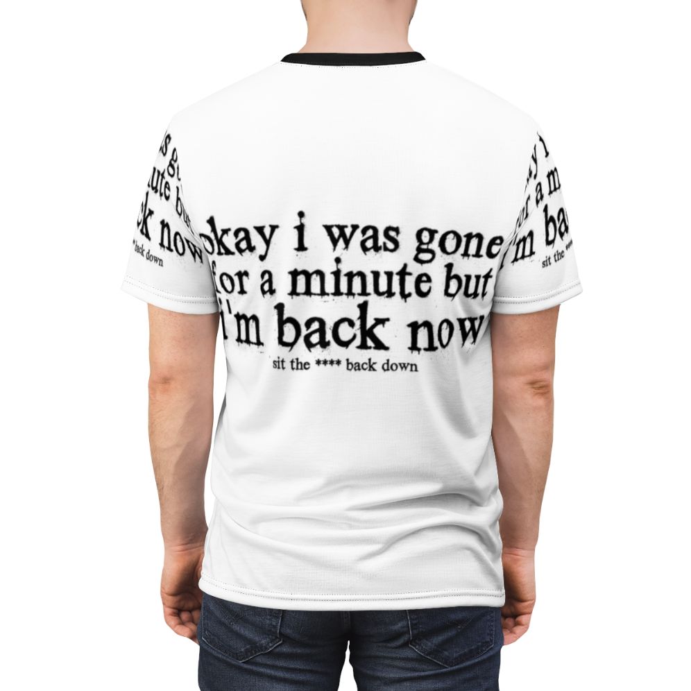 Logic Inspired Everybody Lyrics T-Shirt with a clean all-over print design - men back