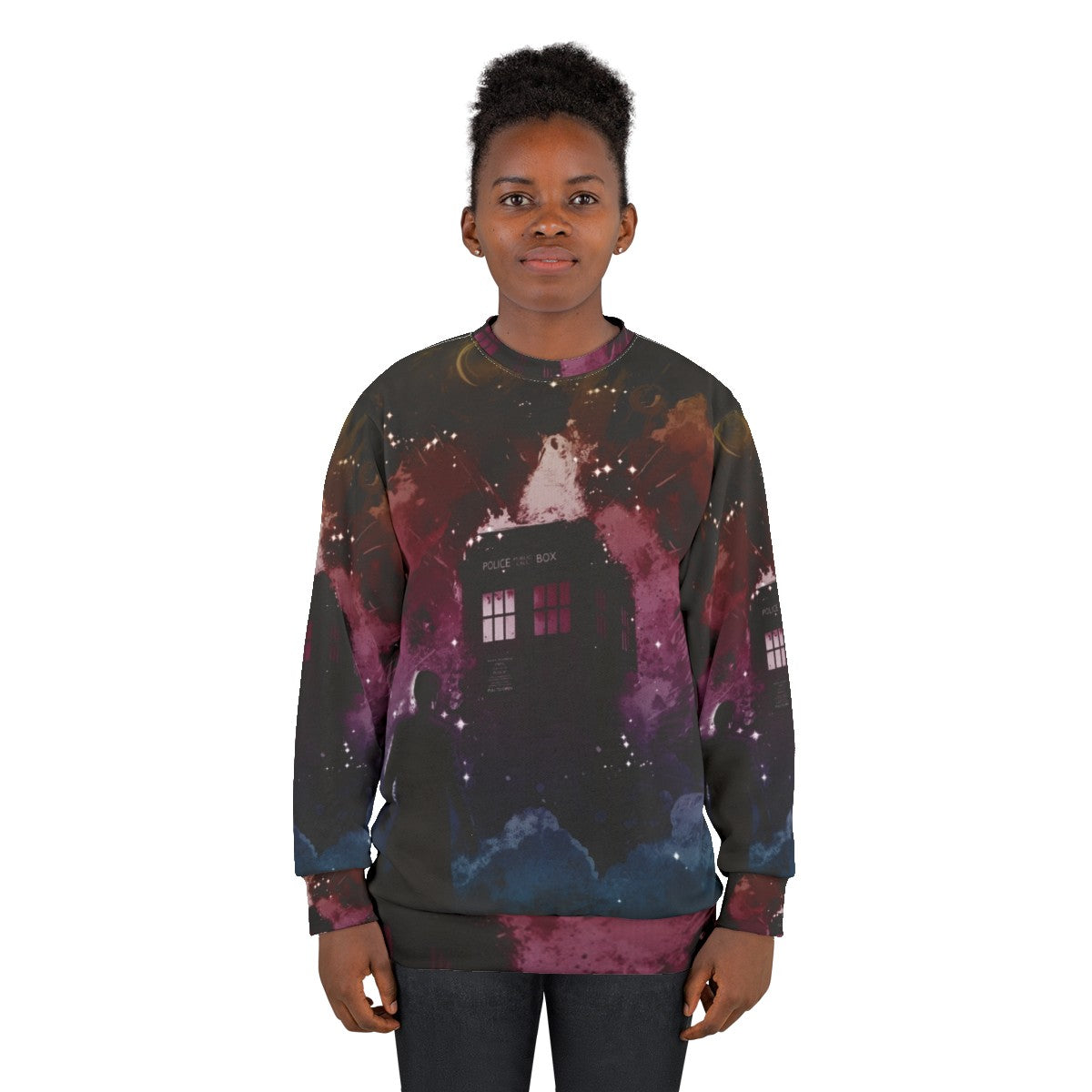 14th Doctor Sweatshirt with TARDIS and Sonic Screwdriver - women