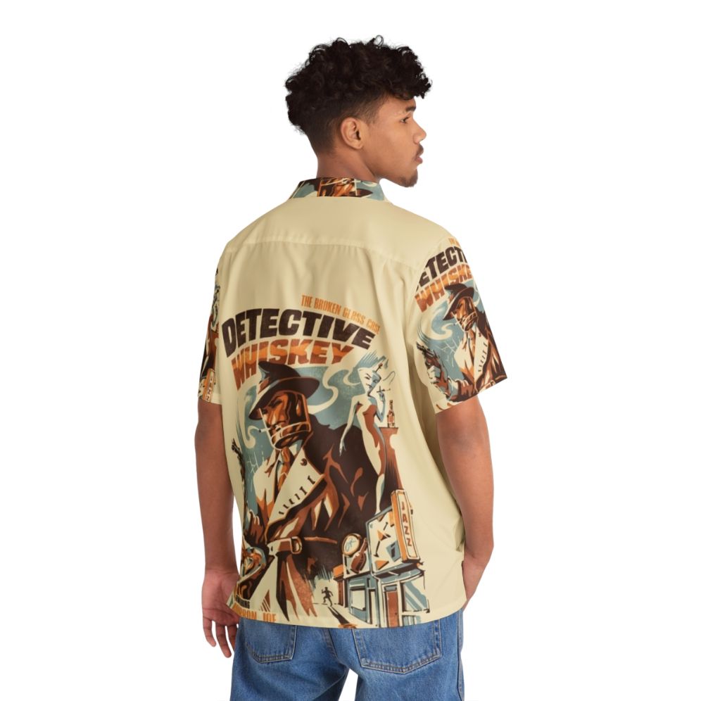 Vintage style detective whiskey Hawaiian shirt - People Back